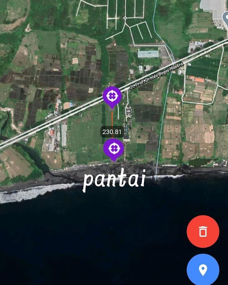 Tanah Los Pantai dijual di Gianyar