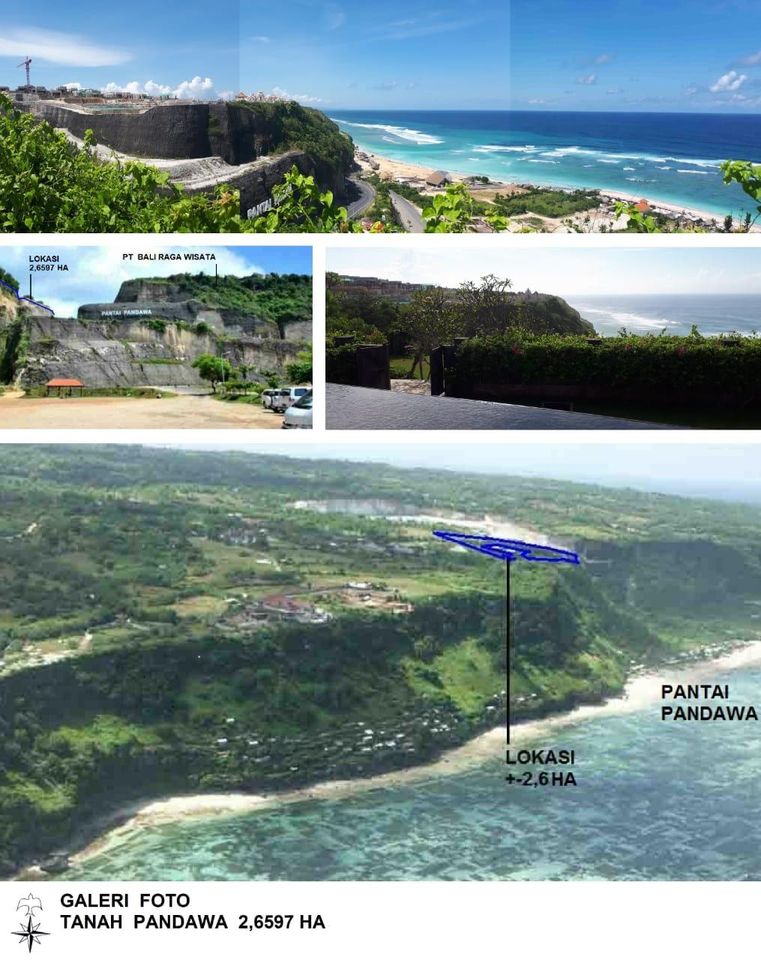 Tanah Los Tebing dijual di Pantai Pandawa