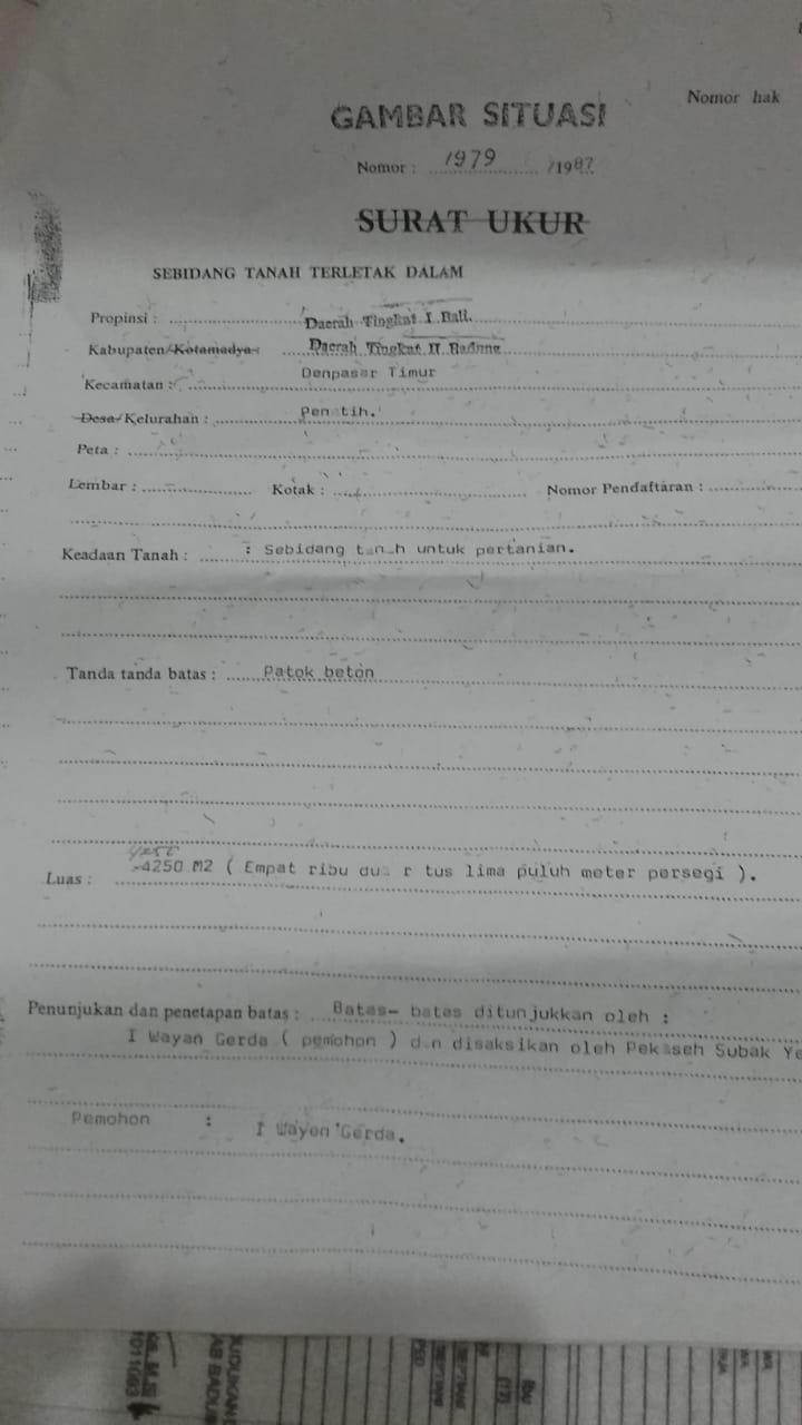 Tanah dijual di Denpasar