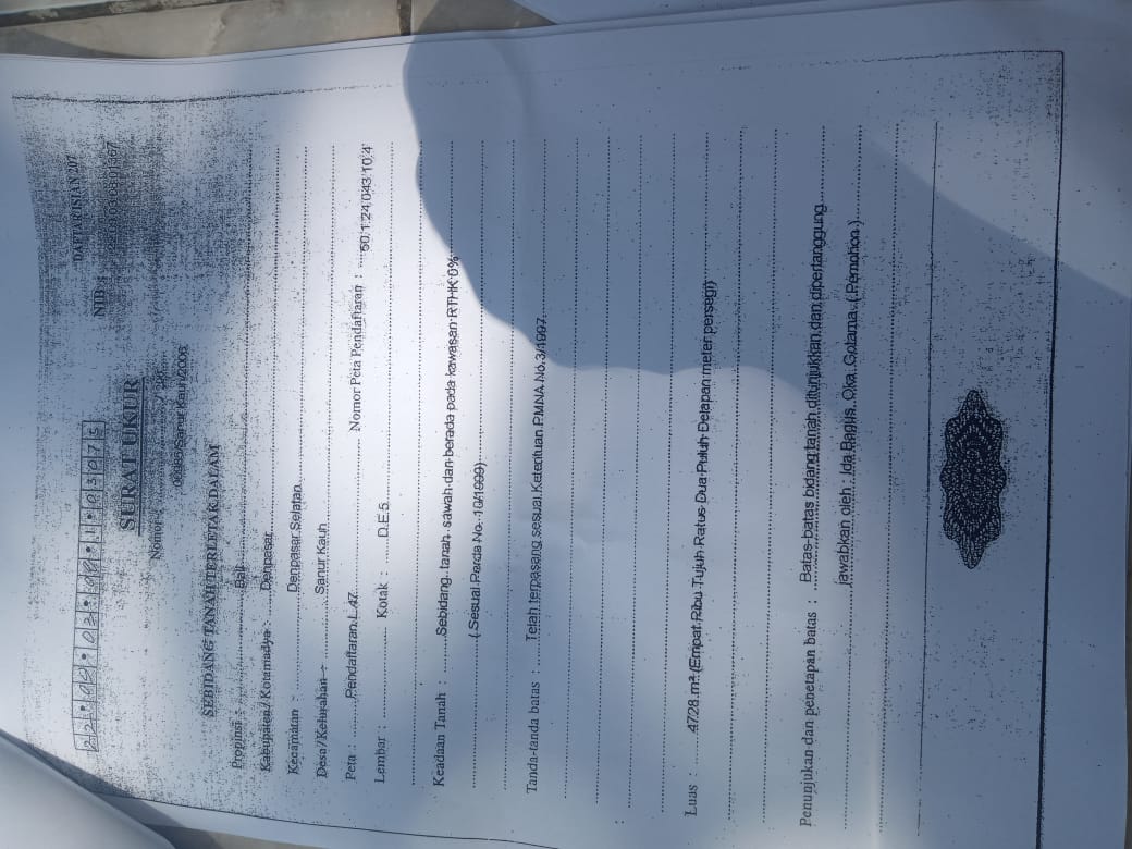 Tanah dijual di Denpasar